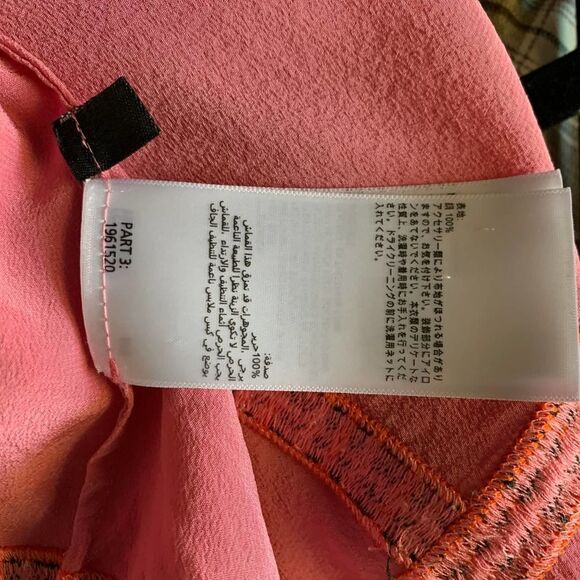 WHISTLES PINK 100% silk boho embroidered blouse top sz 6 or S womens - Picture 8 of 9